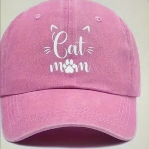 NEW: PINK Cat Mom baseball cap